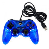 TTX Tech PC and PlayStation 3 PS3 USB Wired Controller BLUE Brand New