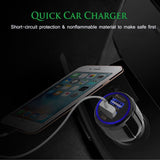 BLACK Qualcomm QC 3.0 Dual USB Car Charge Quick Charger for Samsung HTC Nexus LG