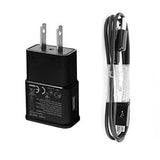 Wall Charger + Micro USB Cable for LG G Pad F X 7.0" 8.0" 8.3" Tablet V498 v521