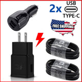 OEM Fast Charger Dual Car/Wall Plug Cable for Samsung Galaxy S8 S9 Edge Note8