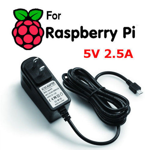 Micro USB Wall Power Supply Converter Adapter for Raspberry Pi 2 3 B B+ 5V 2.5A