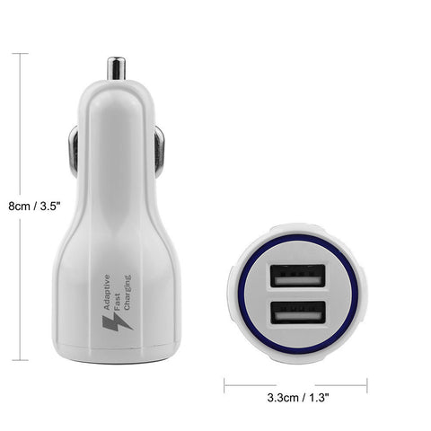 Car Auto Boat Dual 2 Port LED USB 3.1A 12V FAST Phone Charger Lighter Adapter