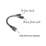 USB LAN Fast Ethernet Adapter for AMAZON Fire TV Stick - FREE OTG Cable