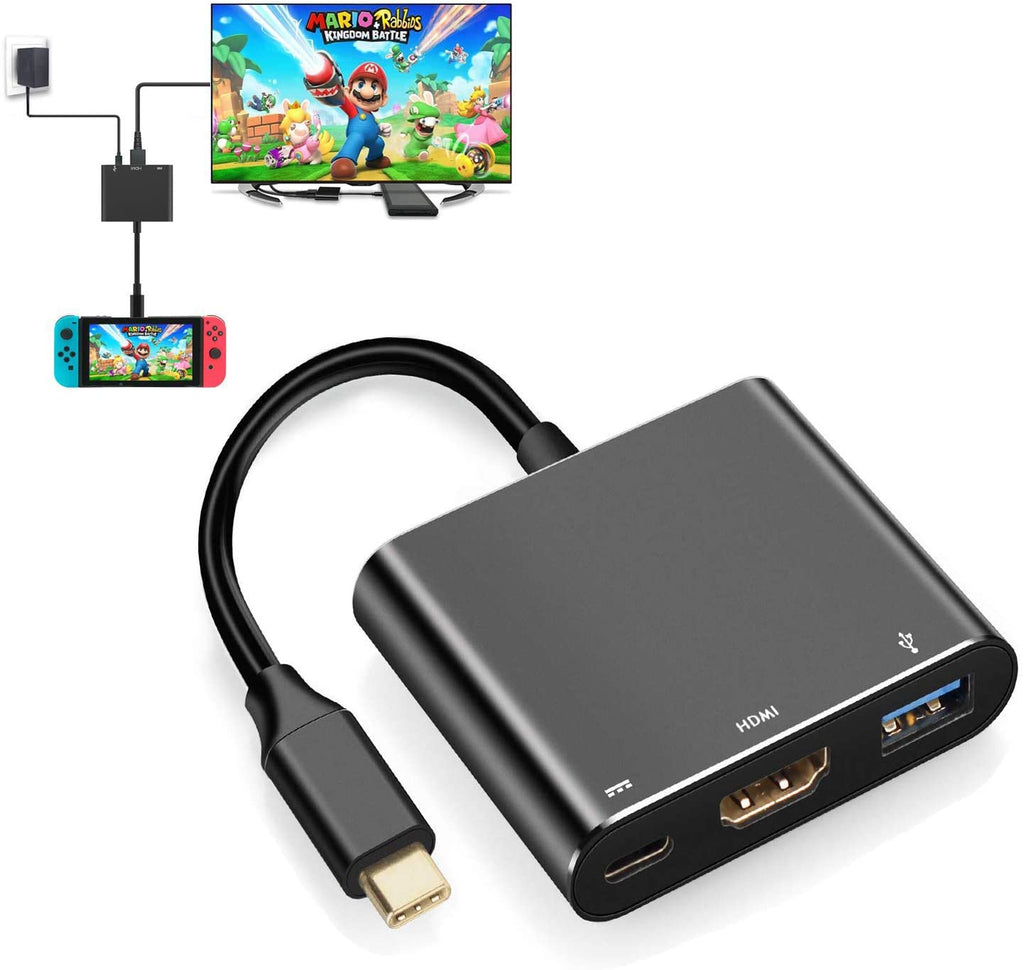 USB HDMI Dock Adapter & Charger for Nintendo Switch