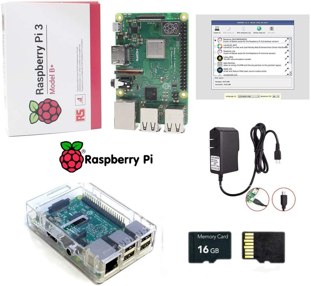 Raspberry Pi 3 Model B+ (B Plus) STARTER KIT - Plug n Play