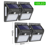 100 LED Solar Light Outdoor Garden Lamp Motion Sensor Waterproof Extra Bright