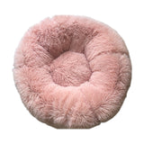 Round Plush Cat Bed House Soft Long Plush Cat Bed Round Pet Dog Bed For Small Dogs Cats Nest Winter Warm Sleeping Bed Puppy Mat