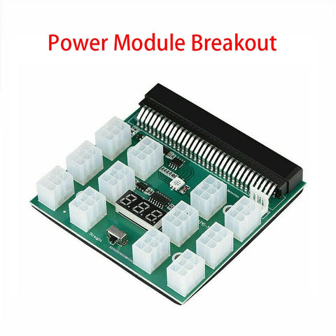6 Pin PCIE Breakout Board for HP 1200W Server Power PSU GPU Mining Ethereum
