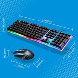Computer Gaming RGB Keyboard And Mouse LED Colorful Backlit Ergonomic Design