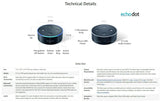 Amazon Echo Dot 2nd Generation 2 Alexa Smart Assistant Enabled Bluetooth Speaker