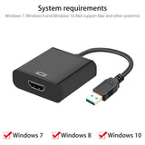 HD 1080P USB 3.0 to HDMI Video Cable Adapter Converter For PC Laptop HDTV LCD TV