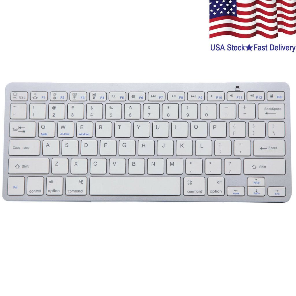 Wireless Bluetooth Slim Keyboard for PC iOS iPads Android Macs NEW