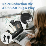 1080P HD USB Webcam for PC Desktop Laptop Web Camera w Microphone Tripod & Cover