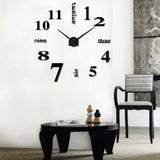 3D Large Wall Clock - ROMAN Numbers for Modern Home
