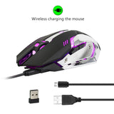 X70 7 LED Backlit Rechargeable 2.4GHz Wireless USB Optical Gaming Mouse Mice US