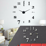 Large Wall Clock Big Watch Decal 3D Stickers Roman Numerals DIY Wall Modern Home