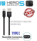 For GoPro Hero 5 6 7 8 - 6FT LONG TYPE-C USB CABLE CHARGING POWER CORD SYNC WIRE