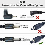 AC Power Supply Adapter Cord Cable Charger For Android TV Box 5V 2A 5.5mm 2.1mm